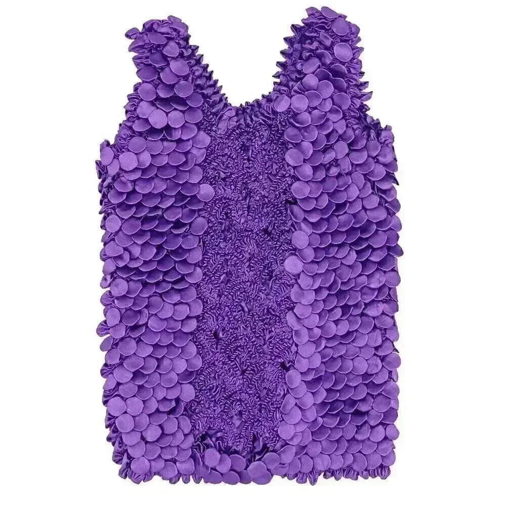 Purple Popcorn Tank Top Size Small Vintage Summer Tank Top Boho Top Party Blouse
